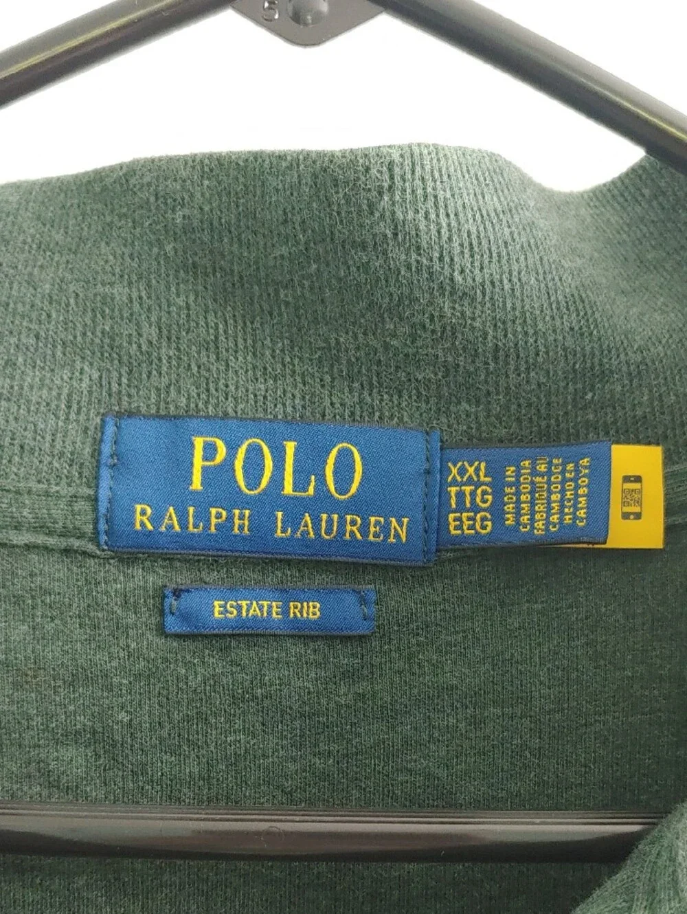 Polo Ralph Lauren Estate Rib 1/4 Zip Men's XXL Dark Green Quarter Pullover